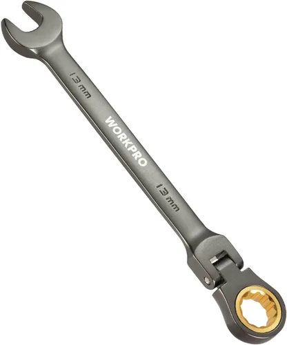 Miniatura 24 de WORKPRO Juego de llaves combinadas de trinquete de cabeza flexible de 8 piezas, SAE 5/16-3/4 pulgadas, 72 dientes, construcción CR-V, niquelado