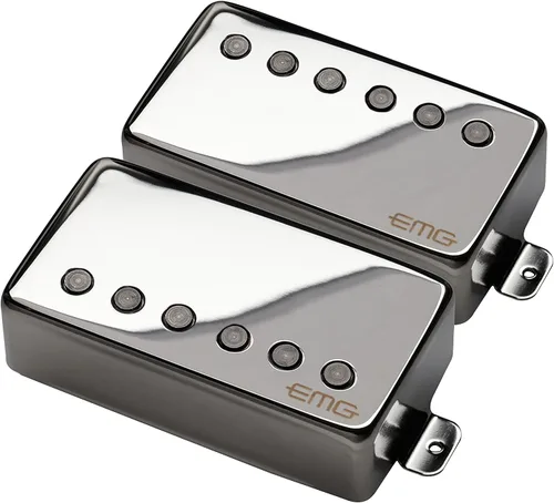 Miniatura 6 de EMG JH James Hetfield - Juego de pastillas para guitarra eléctrica, cromo negro cepillado Cromo cepillado negro