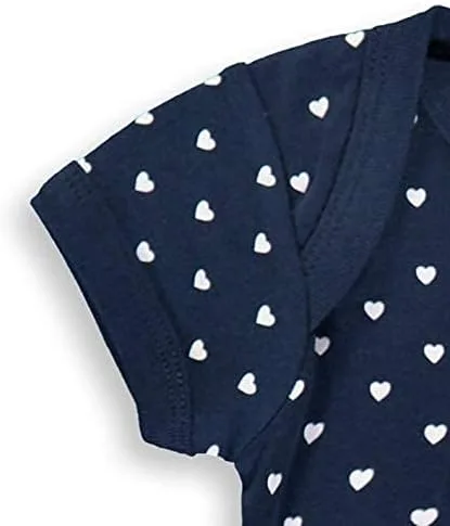 Miniatura 5 de Two Feet Ahead Corazones, mameluco para bebé, ropa para bebés recién nacidos, Azul