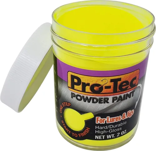 Miniatura 11 de Pro-Tec Pintura en Polvo para Jigs y Señuelos, Pintura para Señuelos de Pesca de Cabeza de Jig Resplandor verde brillante