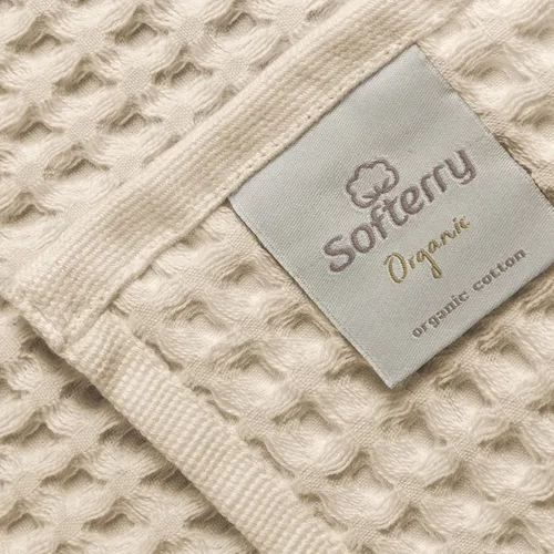 Miniatura 5 de Softerry Juego de toallas de baño europeas de tejido gofre, de 8 a 100 % algodón orgánico, de secado rápido, sin pelusas, delgadas y absorbentes