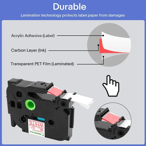 Miniatura 6 de GREENCYCLE Compatible con Brother TZe-242 TZe242 TZ242 TZ-242 AZE Cartucho de etiquetas 0.709 in 0.7 pulgadas 3/4 pulgadas Cinta de etiquetas
