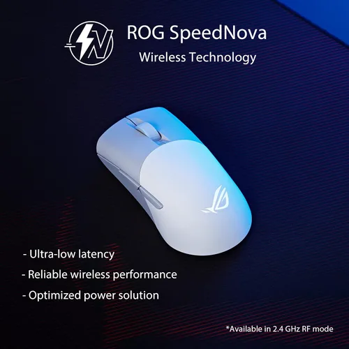 Miniatura 4 de ASUS ROG Keris Mouse inalámbrico AimPoint para juegos, conectividad trimodo, sensor de 36000 DPI y alfombrilla de mouse ROG Hone Ace Aim Lab Edition