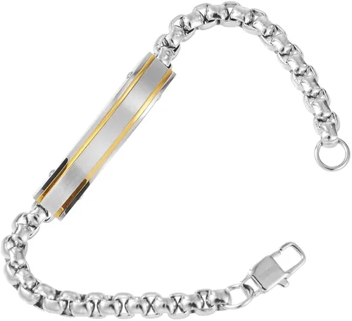 Miniatura 3 de Van Heusen Pulsera de identificación de cadena de acero inoxidable para hombre
