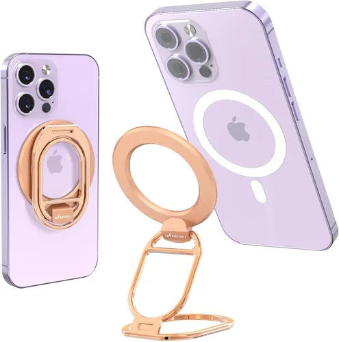 Miniatura 9 de MINDSKY Soporte magnético de doble cara para teléfono celular, soporte de agarre compatible con fundas Magsafe Series iPhone 12, 13, 14, 15