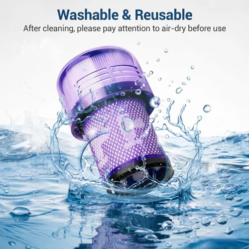 Miniatura 6 de Paquete de 2 filtros de repuesto para aspiradora inalámbrica Dyson V12 Detect Slim, V12 Slim, SV30, SV34, SV35, compatible con la pieza 971517-01