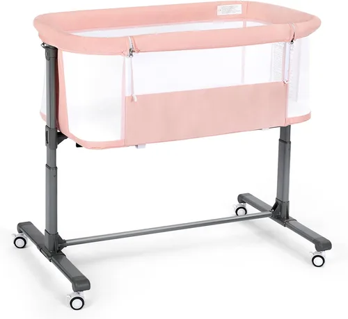 Miniatura 3 de Cama de noche para bebé, cuna para recién nacido, cama de noche infantil (beige)