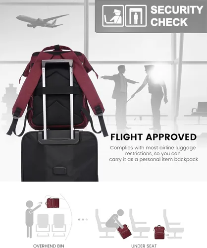 Miniatura 5 de LOVEVOOK Mochila para laptop de 17.3 pulgadas, mochila de viaje grande para mujeres, mochila resistente al agua para profesores con compartimento