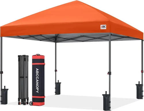 Miniatura 56 de ABCCANOPY Tienda de campaña desplegable de 10 x 10, refugio instantáneo de fácil instalación con bolsa con ruedas, toldo resistente al aire libre