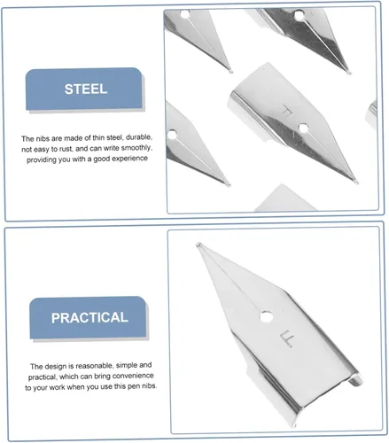 Miniatura 7 de Pluma Estilografica - 20 puntas de repuesto para pluma estilográfica, punta flexible para bolígrafos, accesorios de bolígrafo, puntas de metal
