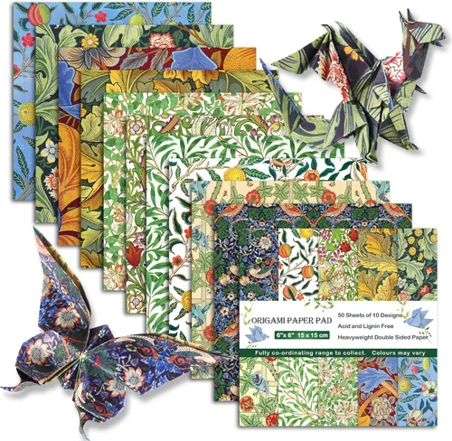 Miniatura 13 de Kit de papel para Origami, doble cara, 100 hojas, 20 colores, 6 pulgadas, cuadrado japonés Chiyo, fácil de doblar, para manualidades, bricolaje