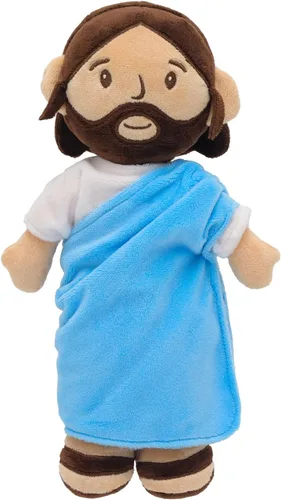 Yelakey Muñeco de peluche de Jesús marrón de 11.8 pulgadas, guardián, bautizo, peluche, juguete de Salvador, regalos para la iglesia, escuela