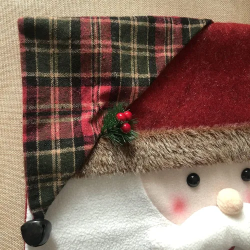 Miniatura 4 de DULRLLY Juego de 4 fundas para sillas de Navidad, diseño de muñeco de nieve, Papá Noel, alce, diseño de dibujos animados, para sillas de cocina, 4