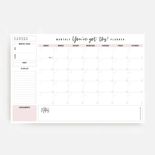Miniatura 7 de Bliss Collections Bloc de planificación diaria, cuaderno de lista de tareas – Hermoso – Bloc de notas de hojas desprendibles sin fecha – Calendario