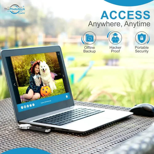 Miniatura 6 de ThePhotoStick® Omni 128 GB (paquete de 2) - Copia de seguridad y transferencia de fotos y video Organizador de archivos digital Conexión USB