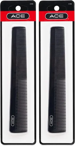 Miniatura 7 de GOODY ACE peine de pelo multiusos ACE - 7 pulgadas, negro - Ideal para todo tipo de cabello - Dientes finos del peine para cabello delgado a