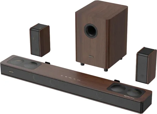 Sistema de sonido envolvente 5.3.4 insignia con Dolby Atmos, barra de sonido con 2 envolventes inalámbricos, tecnología de acoplamiento de graves de