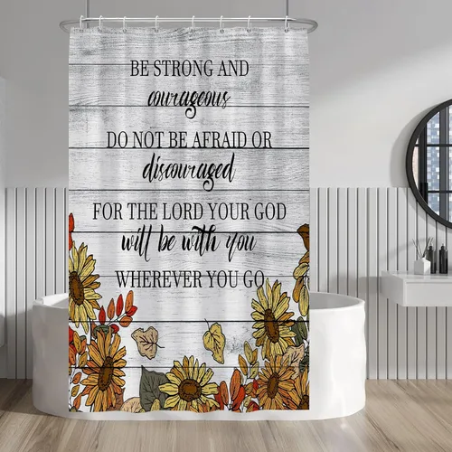 Miniatura 20 de Baocicoo - Cortina de ducha de abeja de miel, diseño de abeja de caricaturas, pista voladora, rústica, floral, para baño, decoración de bañera