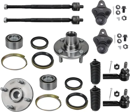 Miniatura 156 de Detroit Axle - Kit de nudillos de dirección delantera izquierda para Ford Edge Lincoln MKX 07-10, cojinete de rueda del lado del conductor, nudillo