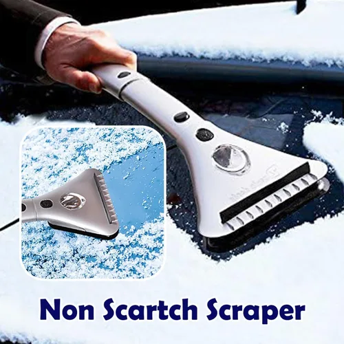 Miniatura 8 de ZONETECH Rascador de hielo y nieve para ventana de automóvil, con calefacción, extensible, para parabrisas con luz LED, calefacción eléctrica de 12