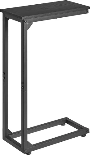 Miniatura 8 de DALEMHOME Mesa auxiliar en forma de C, mesa de sofá que se desliza por debajo, mesa auxiliar pequeña para sofá, sofá y cama, bandejas de TV juego
