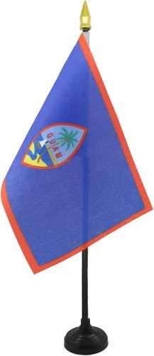 Miniatura 46 de Venezuela Old 7 estrellas con brazos Bandera de mesa 4'' x 6'' - Antigua bandera venezolana de escritorio 5.9 x 3.9 in - tapa de lanza dorada - AZ