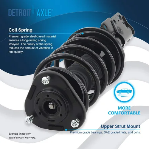 Miniatura 3 de Detroit Axle - Soporte delantero izquierdo para Toyota Matrix Pontiac Vibe 03-08, puntal lateral del conductor con resorte helicoidal 2003 2004 2005