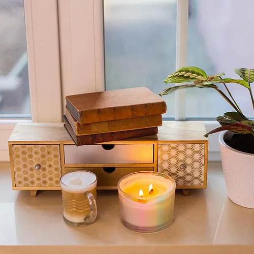 Miniatura 7 de SUPMIND Frascos para Velas de 3 Mechas de 16 oz Paquete de 6 - Frascos de Vidrio Grandes Vacíos Iridiscentes de Boca Ancha para Hacer Velas