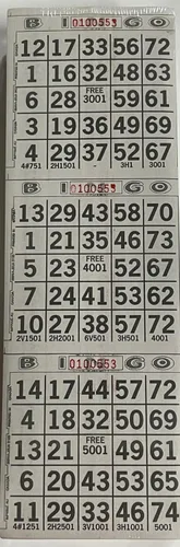 Miniatura 3 de The Ticket Gurus -3 en tarjetas de juego de papel de bingo - 500 hojas - 4 pulgadas por 12 pulgadas (rojo)