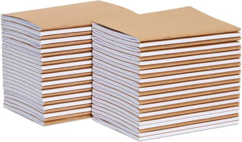Miniatura 8 de Cuadernos de papel estraza (paquete de 48 unidades), anotadores en blanco a granel, diarios de bolsillo para niños, el aula (4.25 x 5.5 pulgadas)