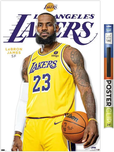 Miniatura 13 de NBA Los Angeles Lakers - Póster de pared de la serie 23 de LeBron James, 22.4 pulgadas de largo x 14.7 pulgadas de ancho, versión enmarcada