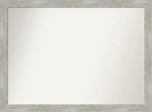 Miniatura 127 de Amanti Art Espejo de baño gris para sobre el fregadero, 31 x 48 pulgadas, espejo de tocador rectangular estrecho de color gris, marco de madera