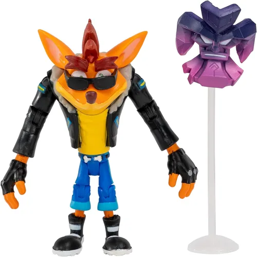 Miniatura 5 de BANDAI Crash Bandicoot Figuras de acción con máscara Juguete de 4.3 in con máscara y accesorios de soporte Figuras coleccionables como mercancía