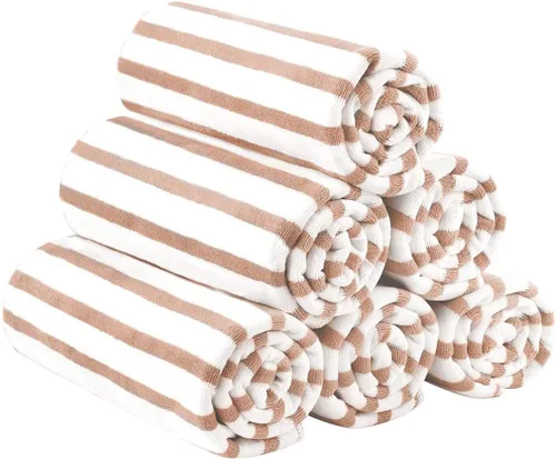 Miniatura 75 de JML Toallas de microfibra, juegos de toallas de baño (paquete de 6, 27 x 55 pulgadas), extra absorbentes, de secado rápido, multiusos, para baño