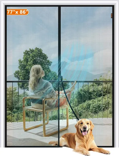 Miniatura 51 de MAGZO Mosquitera Magnética para Puerta Se Ajusta a Puerta de Tamaño 25 x 63 Pulgadas, Tamaño de Mosquitera 27" x 64" Imanes Fuertes de Malla, Red