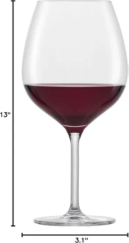 Miniatura 5 de Schott Zwiesel Tritan - Juego de 6 copas de cristal para banquetes de cristal color burdeos, 21.3 onzas
