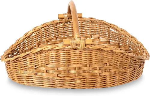 Miniatura 4 de The Basket Lady Cesta de Mimbre Recolectora, Pequeña, 18.5 pulg. L x 10 pulg. A x 9 pulg. Al, Sandstone (Se Vende Individualmente)
