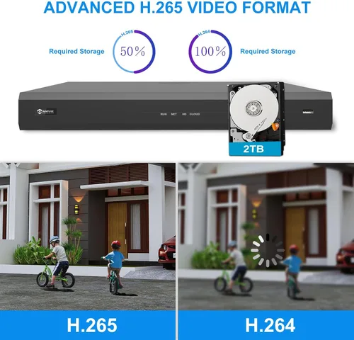 Miniatura 8 de Anpviz Sistema de cámara de seguridad PoE de 8 canales de 6 MP, cámara domo IP PoE con cable de 8 x 6 MP con detección inteligente de vehículos