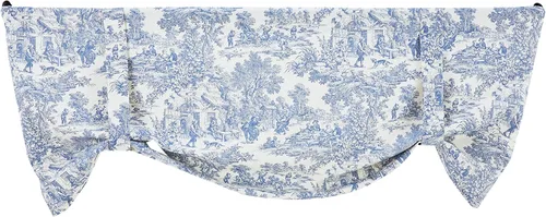 Miniatura 15 de Victoria Park Toile - Par de paneles a medida con alzapaños de 68 x 72 pulgadas, color azul