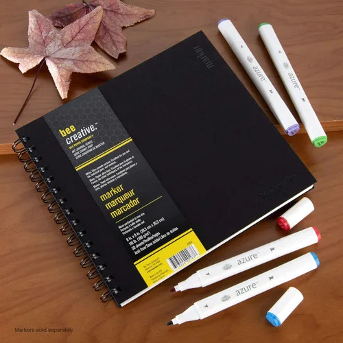 Miniatura 6 de Bee Paper - Cuaderno de Dibujo para Marcadores Creativos de 8" x 8