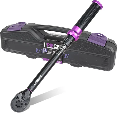 Miniatura 12 de Llave dinamométrica de clic de 1/2 pulgada 10-170 FT-LB/13.6-230.5N.M, precisión de ±3%, llave dinamométrica profesional de clic de doble dirección