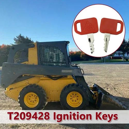 Miniatura 6 de T209428 6 llaves de encendido JDS reemplazo para Jo-hn Deere Skid Steer 260 280 313 315 317 328E 329D 329E Cargador compacto de orugas CT315 319D