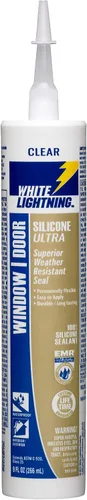 Miniatura 4 de White Lightning W31104510 Sellador de silicona para ventanas y puertas, aluminio, 10 onzas líquidas