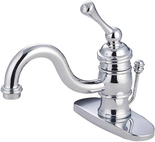 Miniatura 3 de Kingston Brass KB3408BL - Grifo de lavabo victoriano de 4 pulgadas con mango de palanca de metal, níquel cepillado cepillado níquel