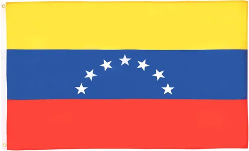 Miniatura 12 de AZ FLAG Juego de 5 banderas de Venezuela con parche – 35.4 x 23.6 in – Bandera Venezolana 7 estrellas 100% poliéster con ojales metálicos integrados
