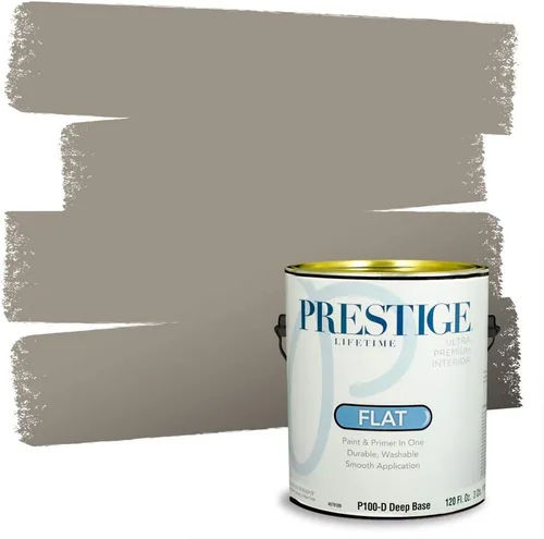 Miniatura 110 de PRESTIGE Paints - Pintura interior e imprimación en uno, 1 galón, cáscara de huevo, pimienta envejecida