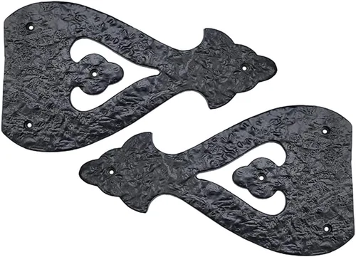 Miniatura 56 de Adonai Hardware Alleluia - Bisagras delanteras de hierro fundido antiguo (3.2 pulgadas x 10 unidades, negro mate) para puertas de granero, puertas