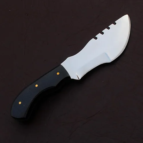 Miniatura 3 de Cuchillo de seguimiento hecho a mano, cuchillo de caza de hoja fija de espiga completa con funda, cuchillo de transporte horizontal, cuchillo