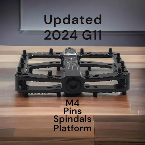 Miniatura 4 de PDX G11 Pedal de Bicicleta de Montaña MTB Pedal de Plataforma Grande Concava de Aluminio Mecanizado Pulido Pedales Antideslizantes de Bicicleta 9/16