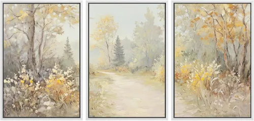 Miniatura 30 de SIGNWIN Lienzo enmarcado para pared, juego de arte dramático de cielo tormentoso, ilustraciones de paisaje nuboso Moody, arte moderno decorativo